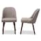 Baxton Studio Cody Light Grey Upholstered Walnut Finished Wood Dining Chair, PK2 144-7943 - alternate 2